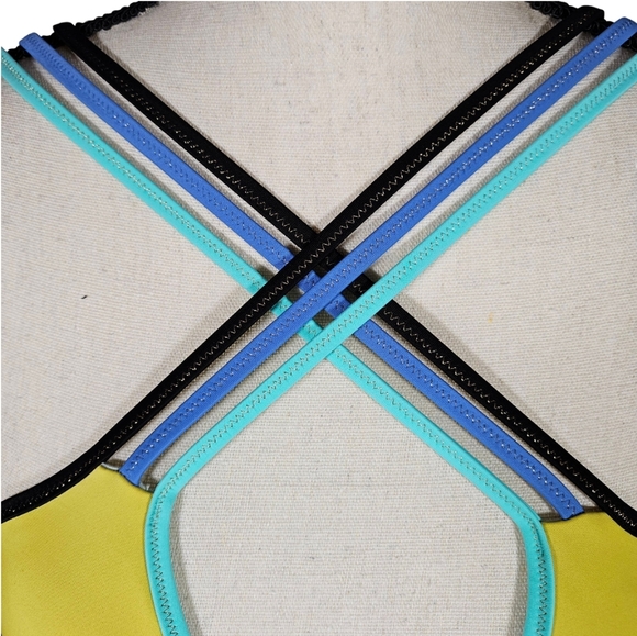 Victoria's Secret Strappy Triangle Bikini Top, Neon Green, XS - Picture 2 of 14